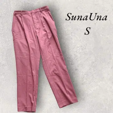 SunaUna 테이퍼드 팬츠 캐주얼 팬츠 하이 웨스트 컬러 팬츠