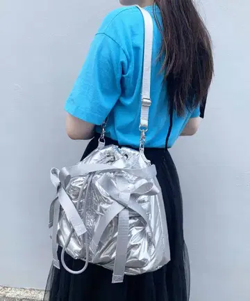캐세리니 리본 복조리 숄더 실버