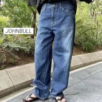 JOHNBULL 젬블 12온스 와이드 청바지 원워시 블루