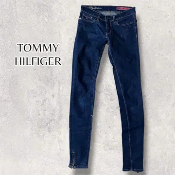 TOMMY HILFIGER 타미힐피거 스키니 데님 밑단 지퍼