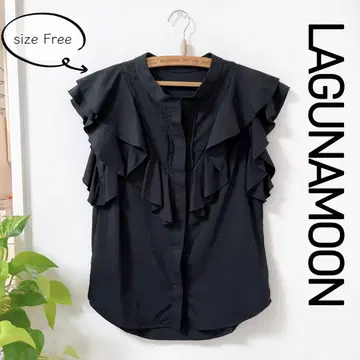LAGUNAMOON 라그나문 프릴 핀턱 슬리브리스 블라우스
