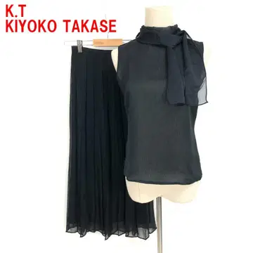 A6630 키요코 타카세 스커트 셋업 롱 스커트 블랙 M