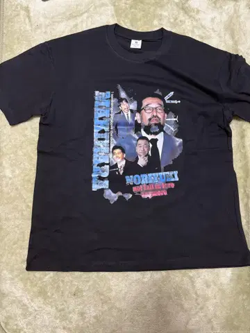 마키하라 노리유키 프린트 티셔츠 2XL 블랙