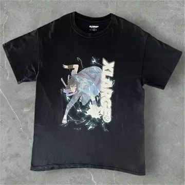 NARUTO 사스케 블랙 티셔츠 X-LARGE