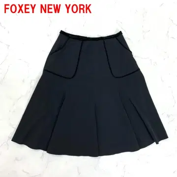 A6637 폭시 뉴욕 롱 스커트 플레어 블랙 40