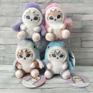 mofusand 파스텔 상어 마스코트 4종 세트
