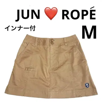 준 앤 로페 이너 팬츠 부착 스트레치 스커트 M (연한 브라운 계열)