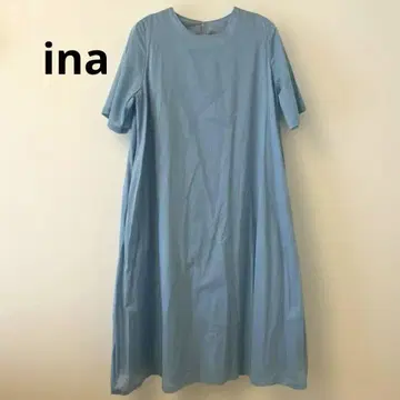 컨디션 최상 ina 롱 원피스 색스 블루
