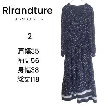 Rirandture 도트 무늬 원피스 사이즈 2