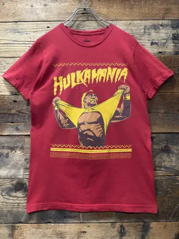 HULKAMANIA 헐카 매니아 헐크 호건 티셔츠 (S) 레드