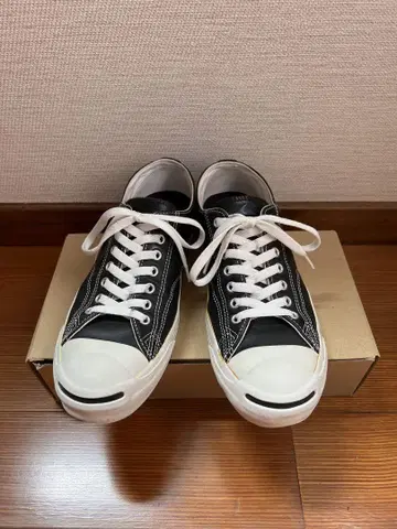 컨버스 잭파셀 가죽 블랙 US9 27.5cm