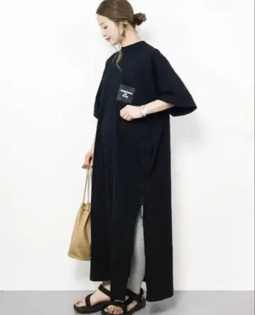 AMERICANA 사이드 ZIP BIG TEE 원피스