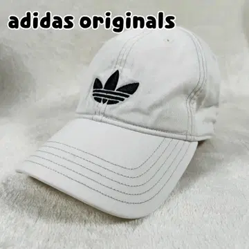 90년대 adidas 아디다스 캡 트레파일 로고 자수 로고 화이트