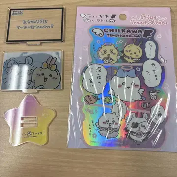 치이카와 (먼작귀) 천사와 악마의 우정 트래블 스티커 미니 아크릴 스탠드