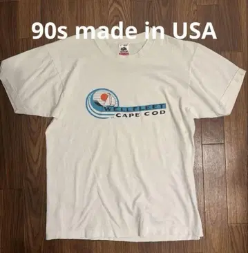 90s WELLFLEET CAPE COD 기업 티셔츠