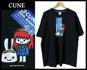 XL 완판템 24SS 새상품 큔 후지사키 시오리 토끼 콜라보 티셔츠