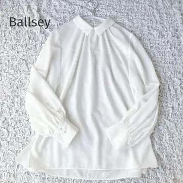 새상품급 Ballsey 보르지 펄 버튼 조젯 블라우스 흰색 화이트