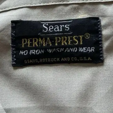 sears L 사이즈 반팔 워크 셔츠 70년대 빈티지 구제 의류