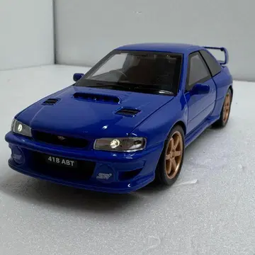 스바루 임프레za WRX STI 1/32 다이캐스트 미니카 파랑