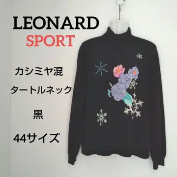 ky117 LEONARD SPORT 터틀넥 긴팔 니트 44 사이즈 블랙
