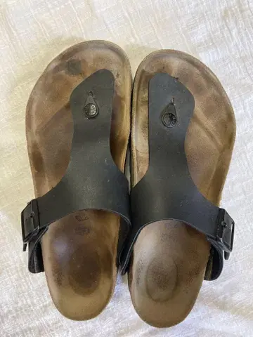 BIRKENSTOCK 블랙 풋베드 샌들 42 독일제 29cm