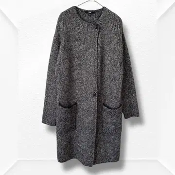 2078 유니클로 UNIQLO 트위드 니트 코트 M 아우터