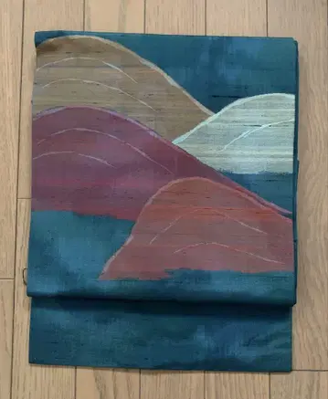 나고야 오비 산 무늬 청록색