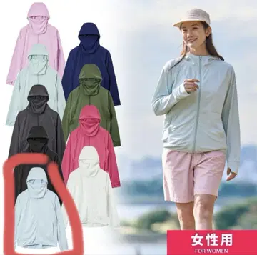 새상품 워크맨 여성용 쿨 UV 페이스 가드 후드티 블루 M