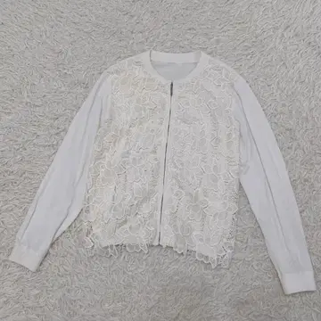 hiroko bis 히로코비스 플라워 레이스 점퍼 지퍼 가디건