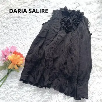 DARIA SALIRE [ M ] 상의 슬리브리스 프릴 리본 자수