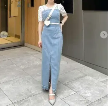 데님 뷔스티에 데님 스커트 셋업 릴리안캐럿