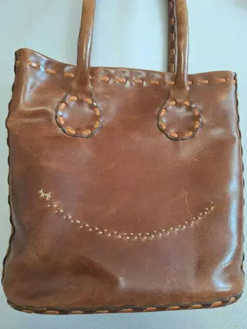 가죽 브라운 토트백 henry cuir