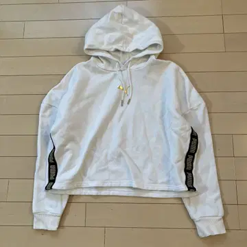 7.25 PUMA 푸마 후드티 풀오버 화이트 속기모 S