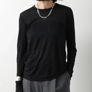 BASERANGE LONG SLEEVE TEE 블랙 XS