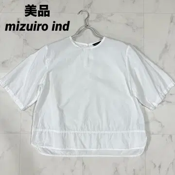 [새상품급] mizuiro ind 코튼 화이트 블라우스 풀오버 프리 상당