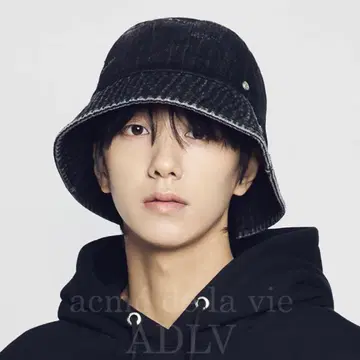 ADLV 데미지 워시 데님 버킷 햇 블랙