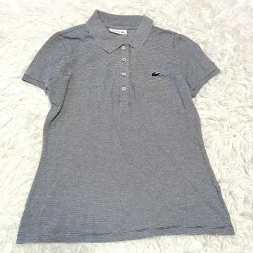 LACOSTE 라코스테 반팔 피케 셔츠 보더 무늬 slimfit 36