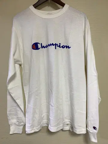 Champion 긴팔 T셔츠 L 사이즈 화이트 택 포함 새상품