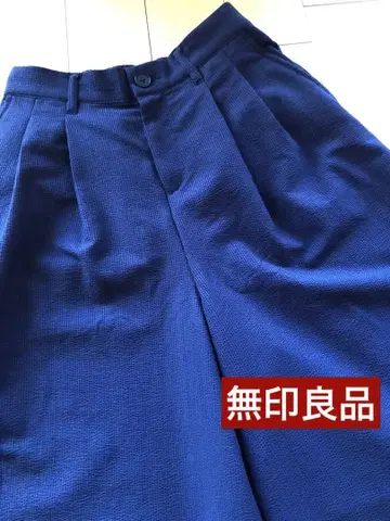 무인양품 MUJI 축구 이지 크롭 팬츠 네이비 S