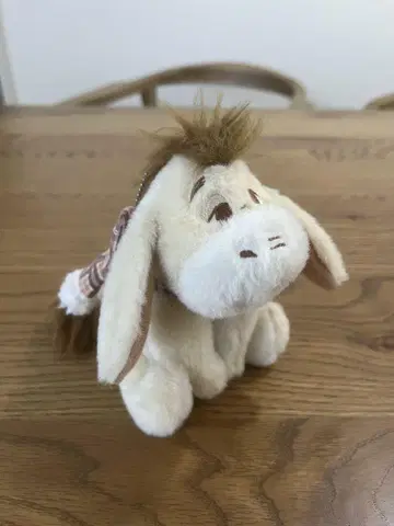 [새상품급] 화이트 푸 이요르 봉제 인형 키체인 봉제 인형 스트랩