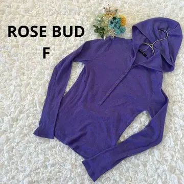 ROSE BUD 로즈버드 니트 후드 부착 울 혼방 얇은 소재 F