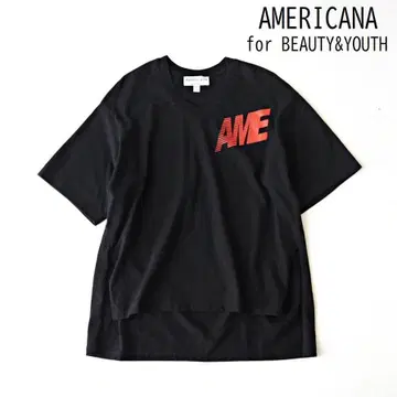Americana 아메리카나 뷰티 & 유스 별주 V넥 티셔츠 블랙
