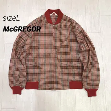 80년대 McGREGOR 지퍼 자켓 체크 니치멘 제작 해마
