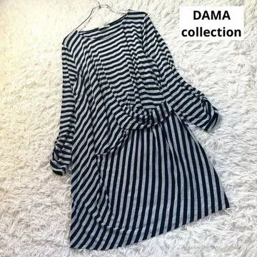 DAMA collection 스트라이프 기믹 원피스 빅 사이즈 3L