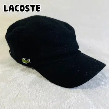 LACOSTE 라코스테 워크캡 와니 로고 모자 블랙