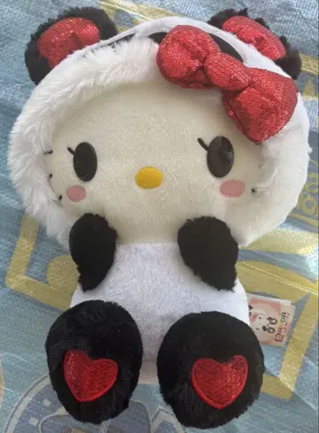 산리오 헬로키티 변신 팬더 봉제 인형 [ 약 33cm ]