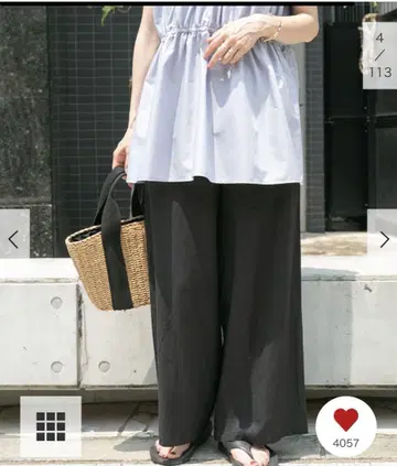 린넨 레이온 와이드 팬츠 새상품급