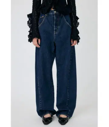 moussy 드롭 웨이스트 스트레이트