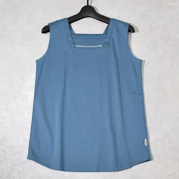 아얀 ayane 스퀘어넥 탱크탑 프린트 38 블루
