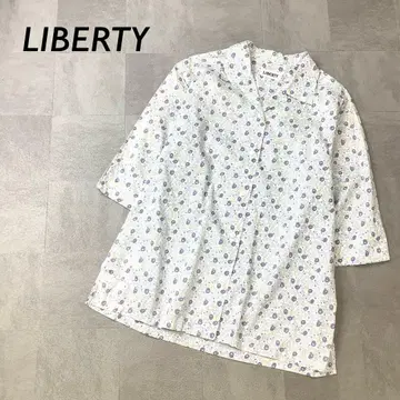 LIBERTY 코튼 꽃무늬 블라우스 오부소매